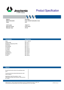 Product Specification