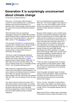 Generation X is surprisingly unconcerned about climate