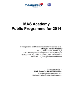 Academy Public Programme For 2014
