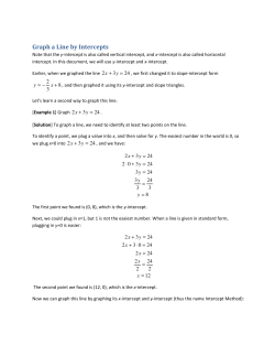 Graph a Line by Intercepts