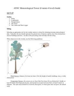 manual for the micromet tower