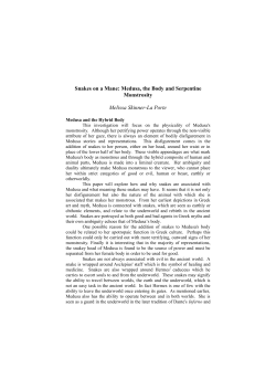 Snakes on a Mane: Medusa, the Body and Serpentine Monstrosity