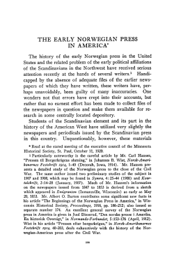 The early Norwegian press in America. - Collections
