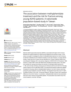 The association between methylphenidate treatment and the risk for