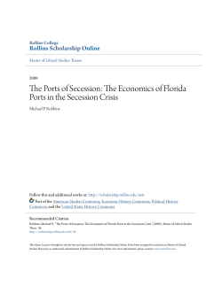 The Ports of Secession - Rollins Scholarship Online