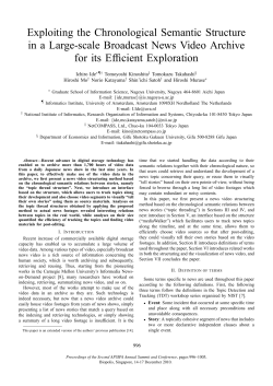 Exploiting the chronological semantic structure in a large
