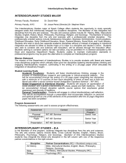 BA Interdisciplinary Studies Program Details