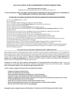 2015-2016 Appeal to be an independent student request form
