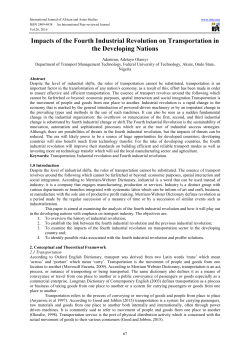 Impacts of the Fourth Industrial Revolution on Transportation in the