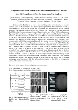 Preparation of Fibrous X-Ray Detectable Materials based on Chitosan