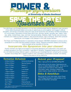 November 9th - University of Alaska Southeast