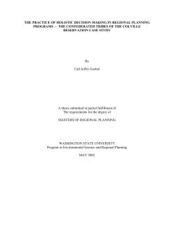 The Practice of Holistic Decision Making in Regional Planning