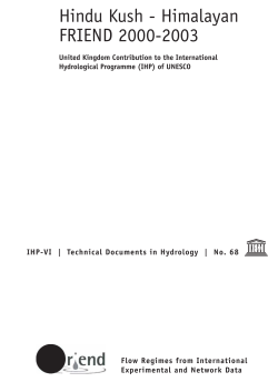 Hindu Kush, Himalayan FRIEND, 2000-2003 - UNESDOC