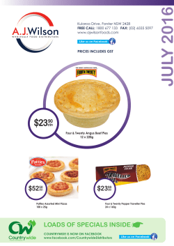 JU LY 2 0 1 6 - AJ Wilson Wholesale Foods