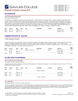 Summer Online Classes