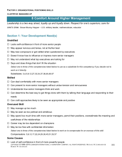 8 Comfort Around Higher Management