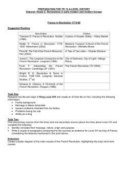 PREPARATION FOR YR 12 A-LEVEL HISTORY Edexcel: Route C