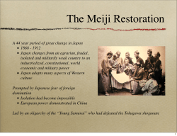 The Meiji Restoration