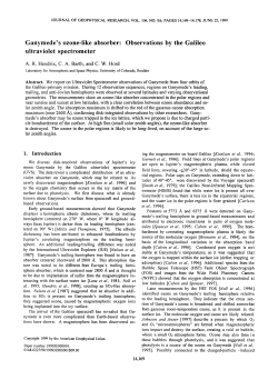 Ganymede`s ozone-like absorber - Laboratory for Atmospheric and