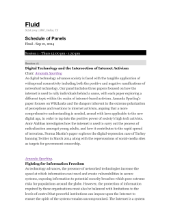 Schedule of Panels - Society for Literature, Science, and the Arts