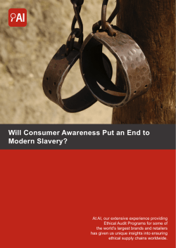 Will Consumer Awareness Put an End to Modern Slavery?