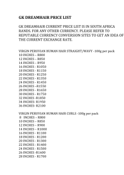 GK DREAMHAIR PRICE LIST