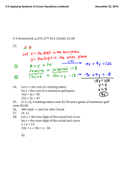 5-5 Applying Systems of Linear Equations.notebook