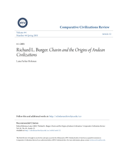 Richard L. Burger. Chavin and the Origins of Andean Civilizations