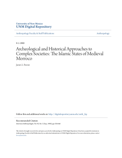 Archeological and Historical Approaches to Complex Societies: The