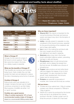 The nutritional and healthy facts about shellfish Cockles