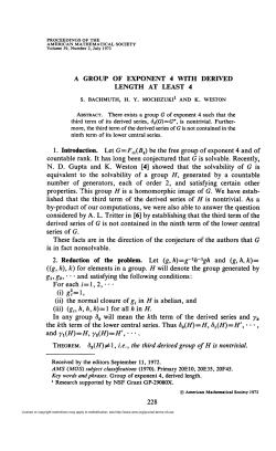 a group of exponent 4 with derived length at least 4 228