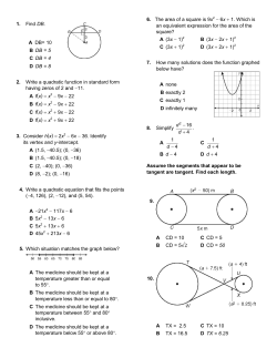 1. Find DB. A DB= 10 B DB = 5 C DB = 4 D DB = 8 2. Write a