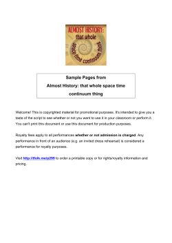 Sample Pages from Almost History: that whole space time