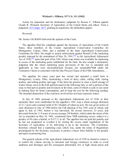 1 Wickard v. Filburn, 317 U.S. 111 (1942) Action for injunction and