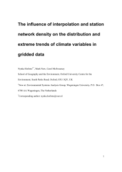 The influence of interpolation and station network density on the