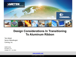 Design Considerations In Transitioning To Aluminum Ribbon