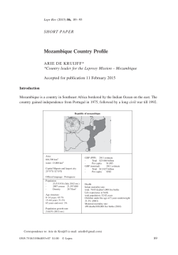 89 Mozambique Country Profile A. De Kruijff