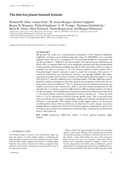 The thin hot plume beneath Iceland