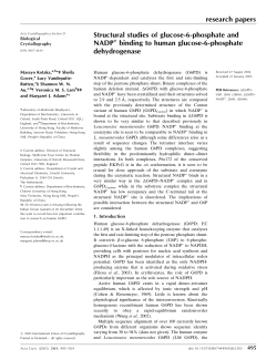 Structural studies of glucose-6-phosphate and