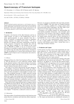 Spectroscopy of Francium Isotopes