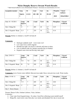 2011-12 Myles Dunphy Stream Watch Results