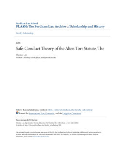 Safe-Conduct Theory of the Alien Tort Statute, The