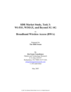 SDR Market Study, Task 3 - Wireless Innovation Forum
