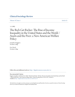 The Rich Get Richer: The Rise of Income Inequality in the United