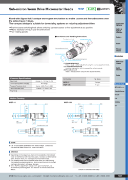 Sub-micron Worm Drive Micrometer Heads WGP