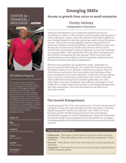 the Fact Sheet - Center for Financial Inclusion