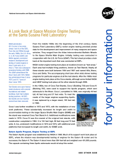 A Look Back at Space Mission Engine Testing at