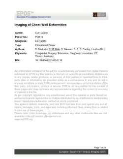 Imaging of Chest Wall Deformities