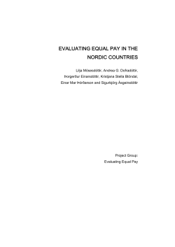 EVALUATING EQUAL PAY IN THE NORDIC COUNTRIES