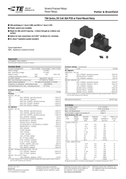 T9A Series, DC Coil 30A PCB or Panel Mount Relay